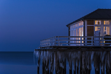 WINTER EVENING BY THE SEA