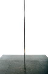 Pylon for pole dance on white background