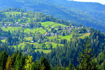 Landscape of Apuseni Mountains, a mountain range in Transylvania, Romania, which belongs to the Western Romanian Carpathians