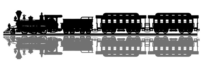 Vintage american steam train