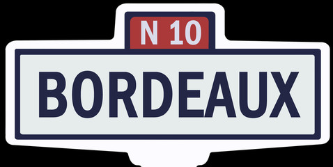BORDEAUX - Ancien panneau entrée d'agglomération