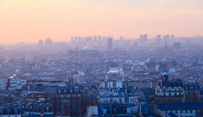 Foto op Canvas Sunset view of beautiful city of  Paris from Montmartre, France  © Tatiana Murr