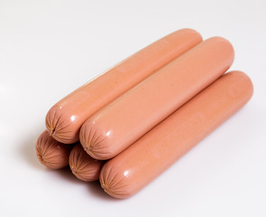 Sausage on a white background.