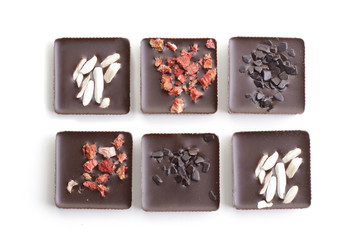 Selection of chocolate pralines
