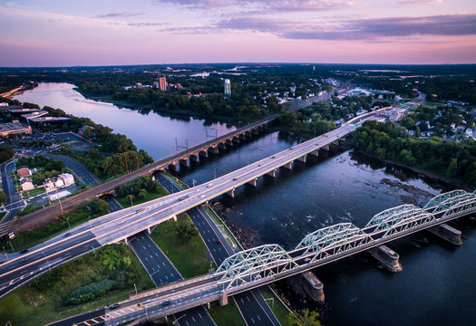 Aerial Bridges Connecting NJ To PA