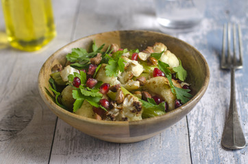 Roasted cauliflower and hazelnut salad