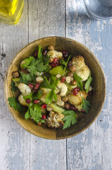 Roasted cauliflower and hazelnut salad