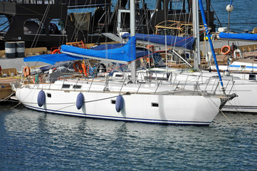 Motor yacht in jetty