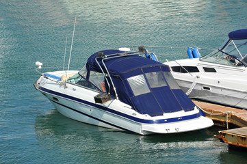 Motor yacht in jetty