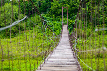 Rope bridge in Kaeng Krachan National Park
