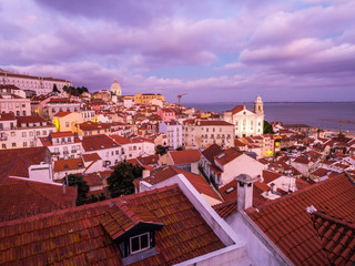 Fototapeta na wymiar Cityscape of Lisbon, Portugal, seen from Portas do Sol