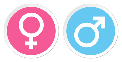 Buttons Male Female Gender Symbols