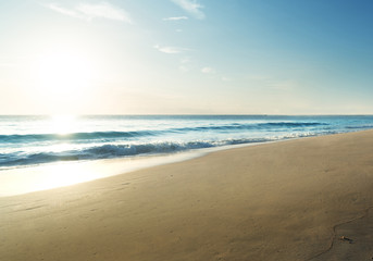 sunset on Seychelles beach