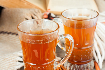 Honey with cinnamon sbiten