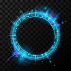 Abstract blue light ring