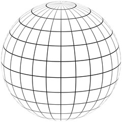 graticule globe Meridian and parallel