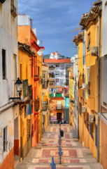 Fototapeta na wymiar Street in historical center of Malaga - Spain