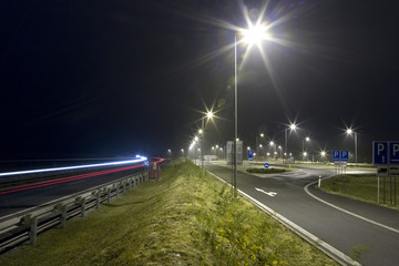 Fototapeta premium empty highway rest area