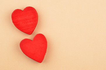 Fototapeta premium Heart on cardboard background