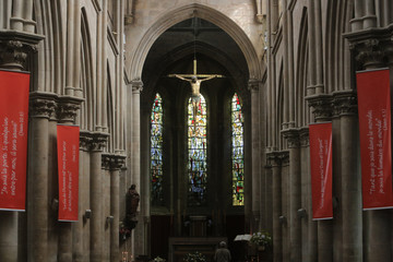 Christ en croix. Eglise Notre-Dame. Cluny. XIII ème siècle. France / Christ on the cross. Church...