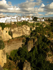Ronda Andalusia Spain white house on cliff