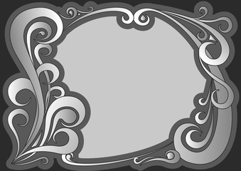 Vector illustration of vintage gray frame