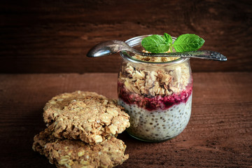 Super food - healthy chia seed pudding © dominikab