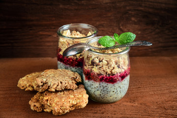 Super food - healthy chia seed pudding © dominikab