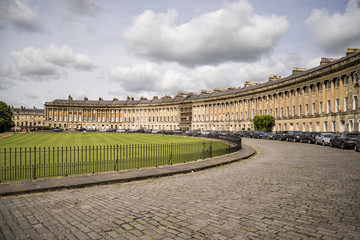 Obraz premium The Circus, famous circular Royal Crescent building in Bath