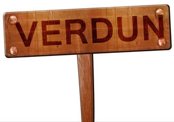 verdun road sign, 3D rendering