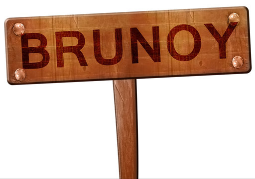 brunoy road sign, 3D rendering