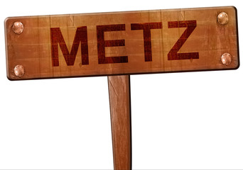 metz road sign, 3D rendering