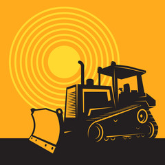 Bulldozer. Construction machinery
