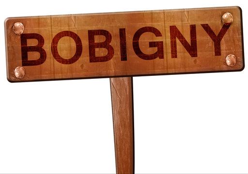 bobigny road sign, 3D rendering