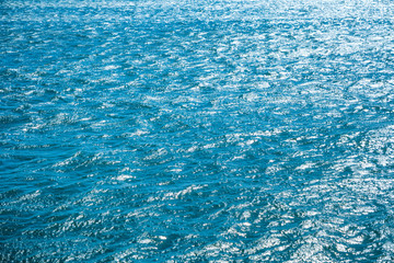 Blue sea for background.