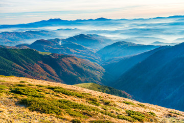 View from mountain ridge