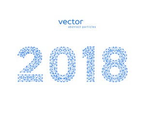 Abstract vactor illustration of number 2018.