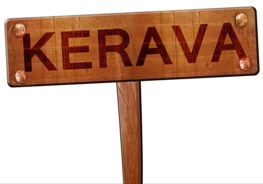 Kerava road sign, 3D rendering