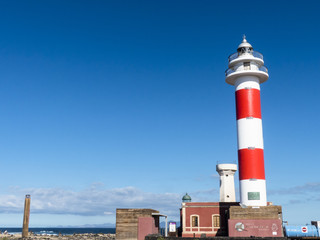 Lighthouse on Fuerteventura Canary Islands called Faro de Toston.