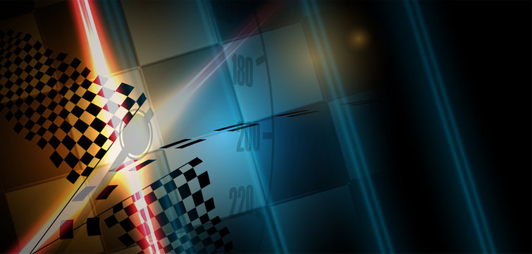 Racing speed background, vector illustration abstraction in car track motion