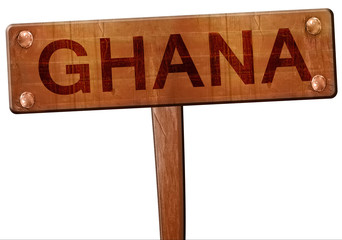 Ghana road sign, 3D rendering