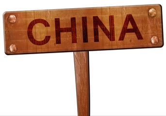 China road sign, 3D rendering