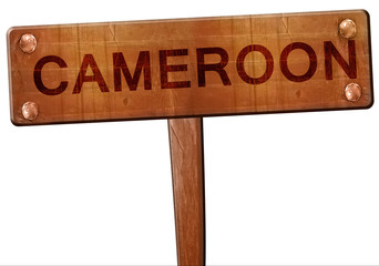 Cameroon road sign, 3D rendering