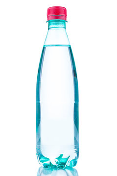 Bottle pure water on white background