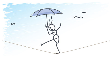 ant walking on a rope