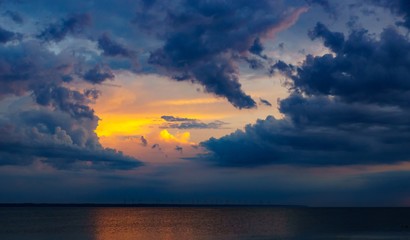 Dramatic clouds at the baltic sea