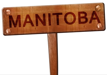 Manitoba road sign, 3D rendering