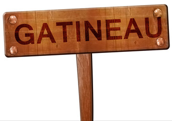 Gatineau road sign, 3D rendering