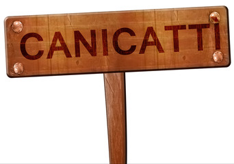 Canicatti road sign, 3D rendering