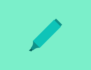 Vector flat colorful modern marker pen icon